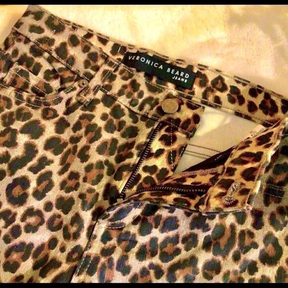 VERONICA BEARD BROOKE MID-RISE LEOPARD PRINT SKINNY JEANS SZ 0 NWT - Picture 6 of 16